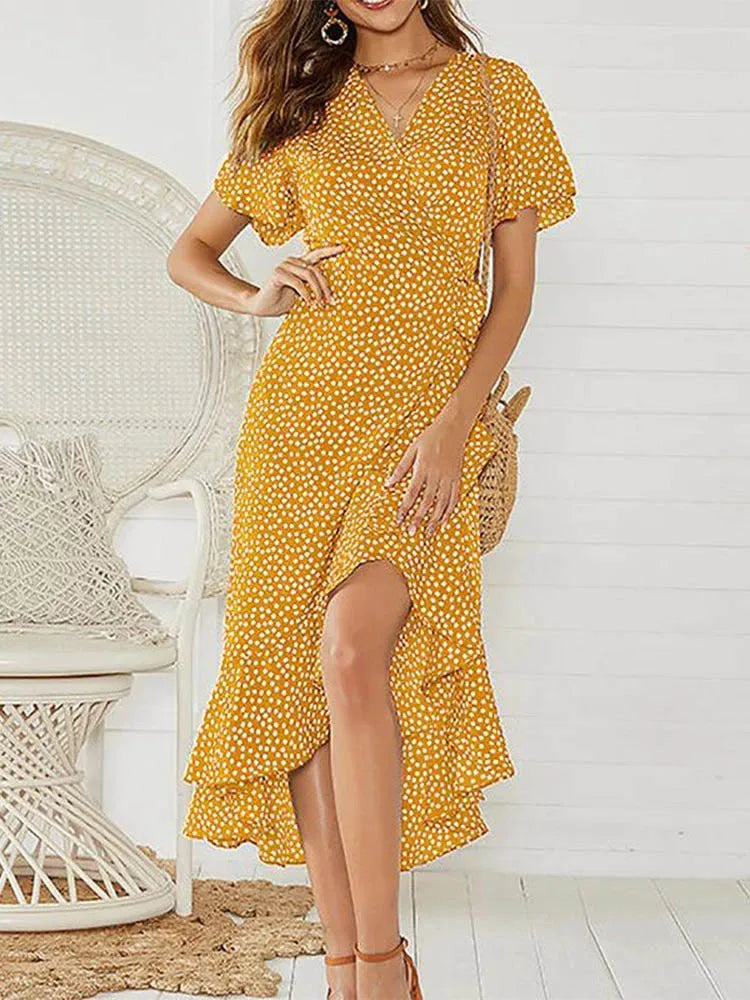 Women's Summer Ruffle Hem Dress