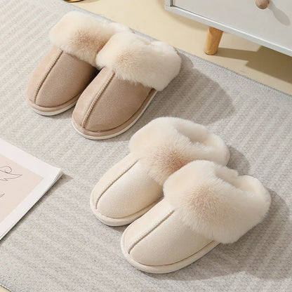 Women's Plush Slippers Soft Lining Warm Beige