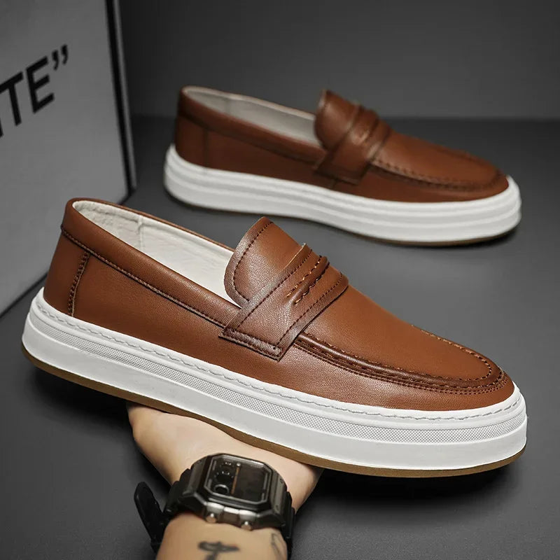 Moico Genuine Leather Loafers