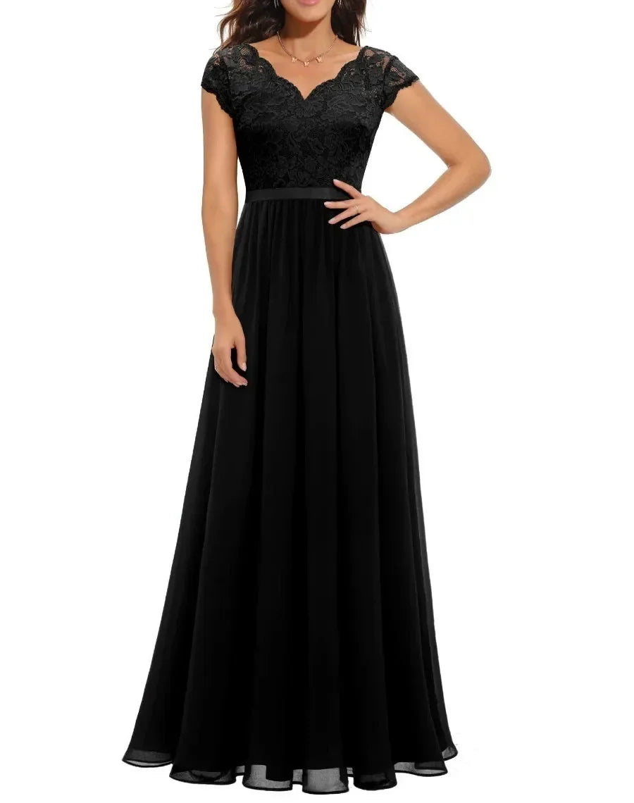 Women's Elegant Lace Long Dress