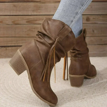 Women's Block Heel Cowboy Boots