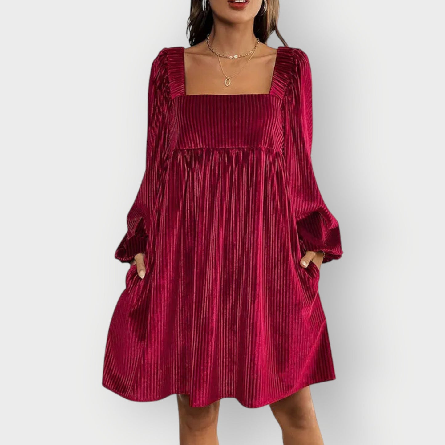 Women's Velvet Backless Dress