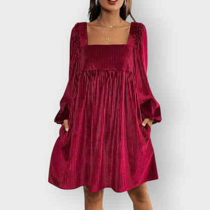 Women's Velvet Backless Dress
