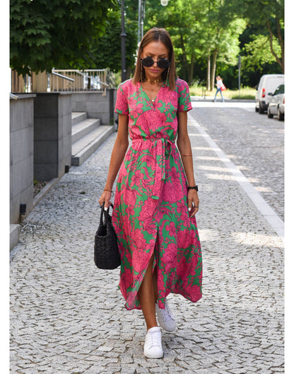 Women's Floral Short Sleeve Dress