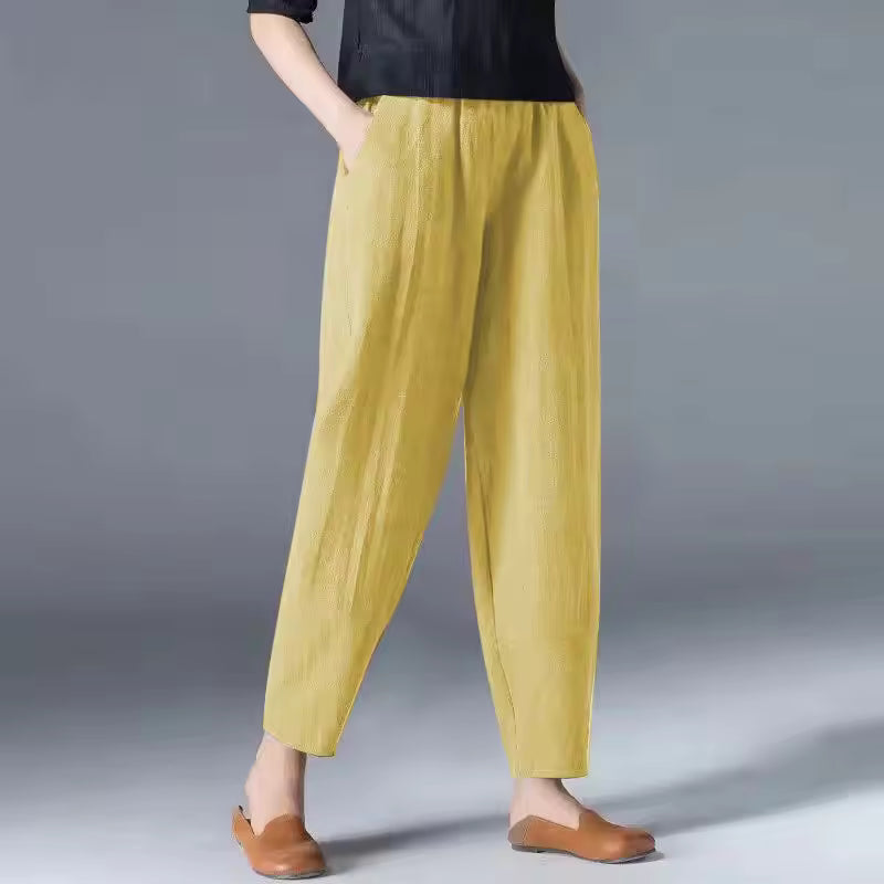 Women's Elastic Waist Summer Trousers
