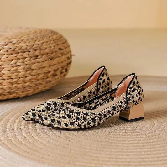 Women's Block Heel Pumps - 
Fashinoza