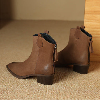 Women's Ankle Boots Block Heel Design