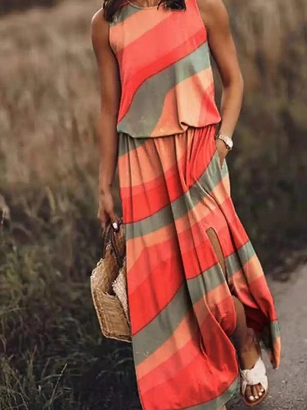 Women's Graphic Print Maxi Dress Summer