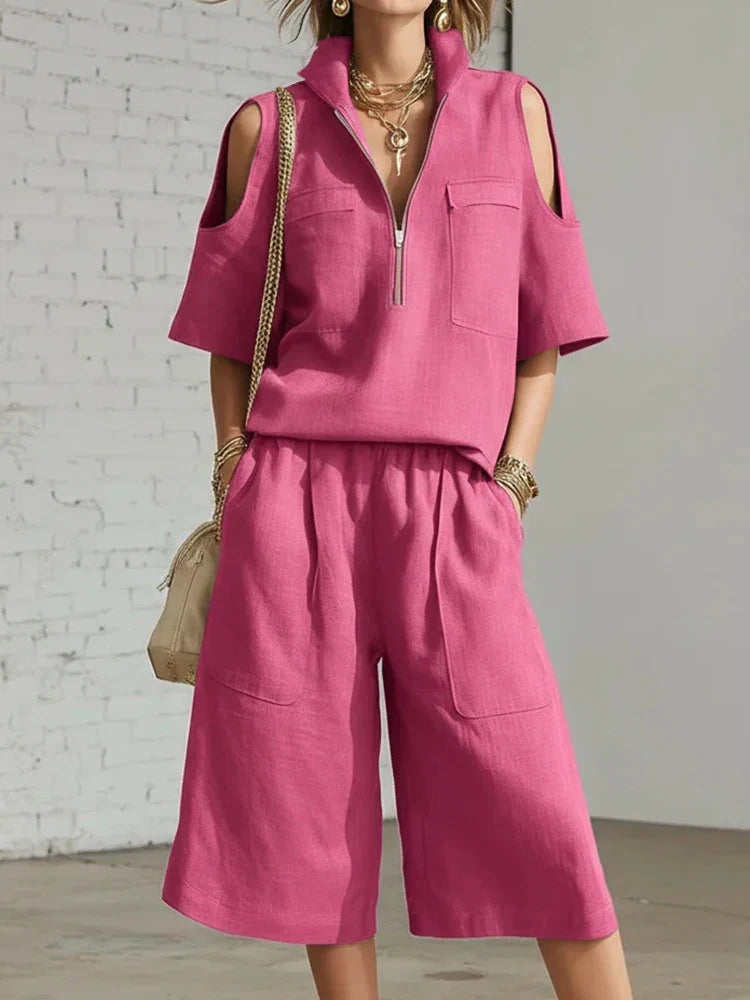 Women's 2-Piece Summer Clothing Set - 
Fashinoza