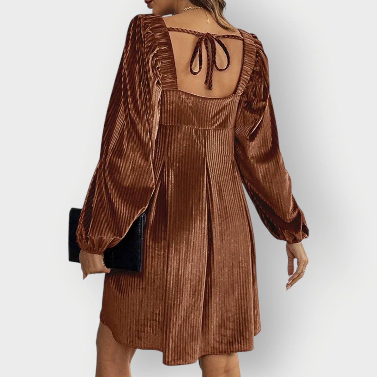 Women's Velvet Backless Dress