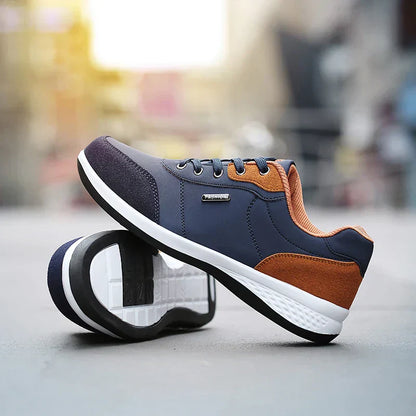 Men's Lace-Up Shoes Leather Comfortable Black