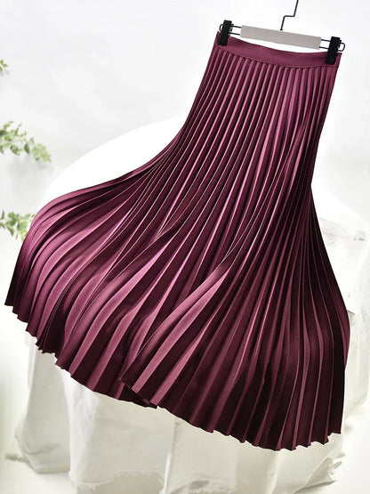 Bella | Women’s Spring Pleated Maxi Skirt