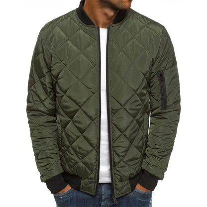 Isaac | Men's Quilted Zip Up Casual Bomber Jacket