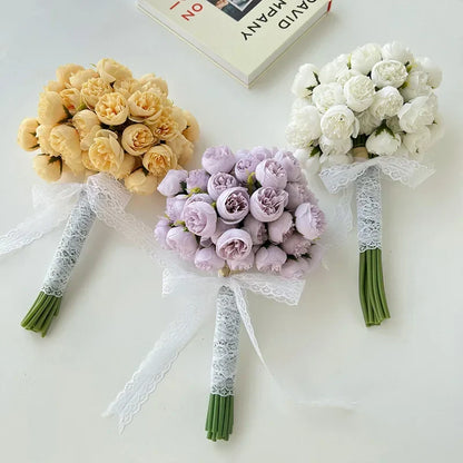 Silk Peony Bouquet