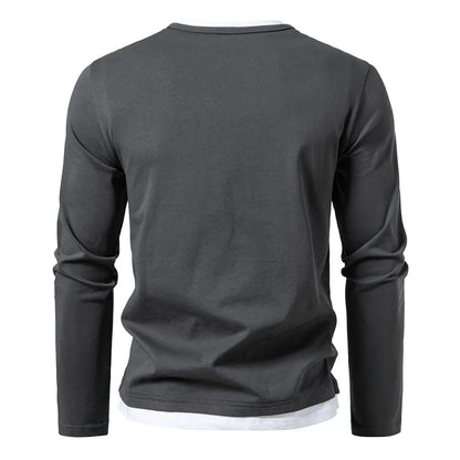 Men's Long Sleeve Henley Shirt