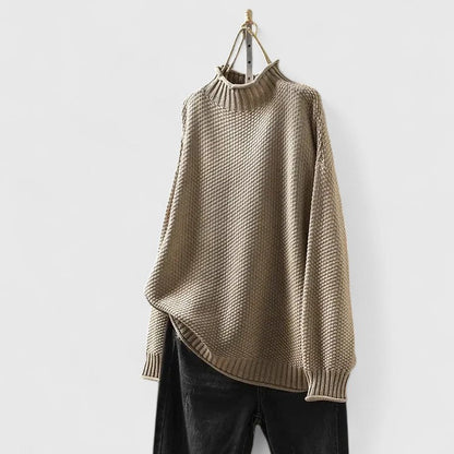 Women's High Neck Ribbed Turtleneck Sweater