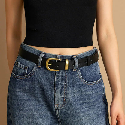 Women's Adjustable Leather Belt Comfortable Everyday Wear - 
Fashinoza