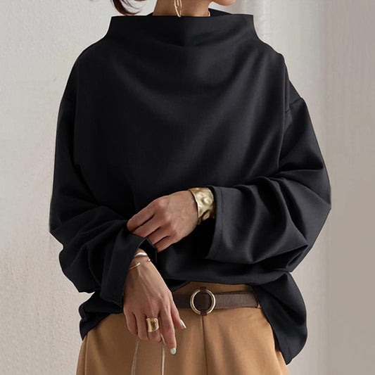 Women's High Neck Soft Knit - Fashinoza
