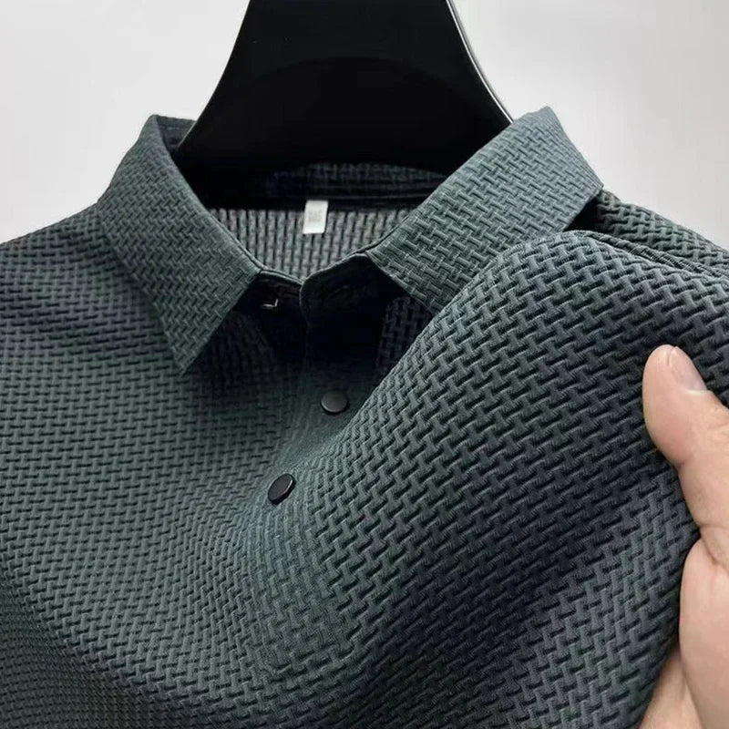 Stanley Men's Polo Shirt Waffle Pattern