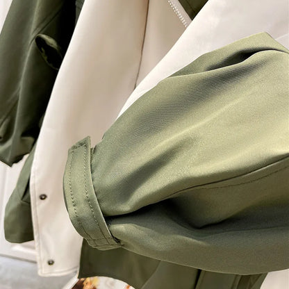 Women's Windbreaker Jacket Drawstring Waist