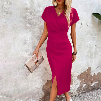 Women's Casual V-Neck Mini Dress