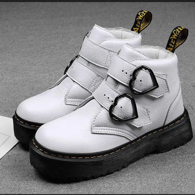 Leather Women's Platform Shoes