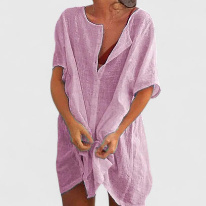 Dana | Womens Loose Button Beach Cover Up Shorts