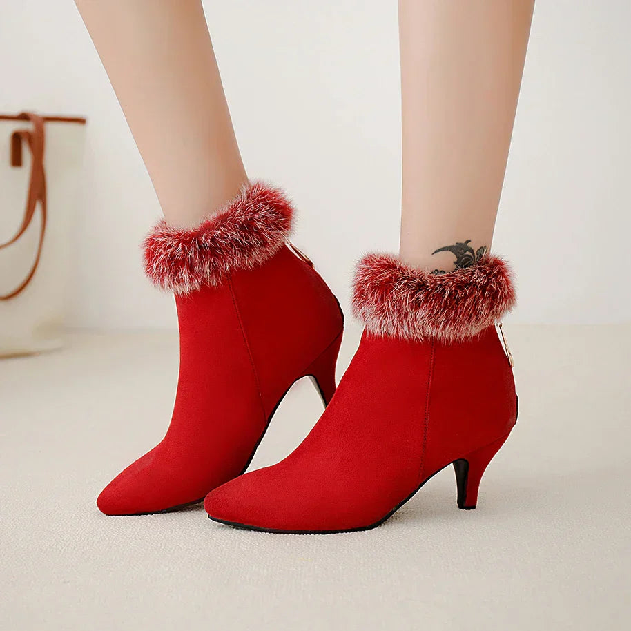 Sorena Women's Fur Ankle Boots - 
Fashinoza