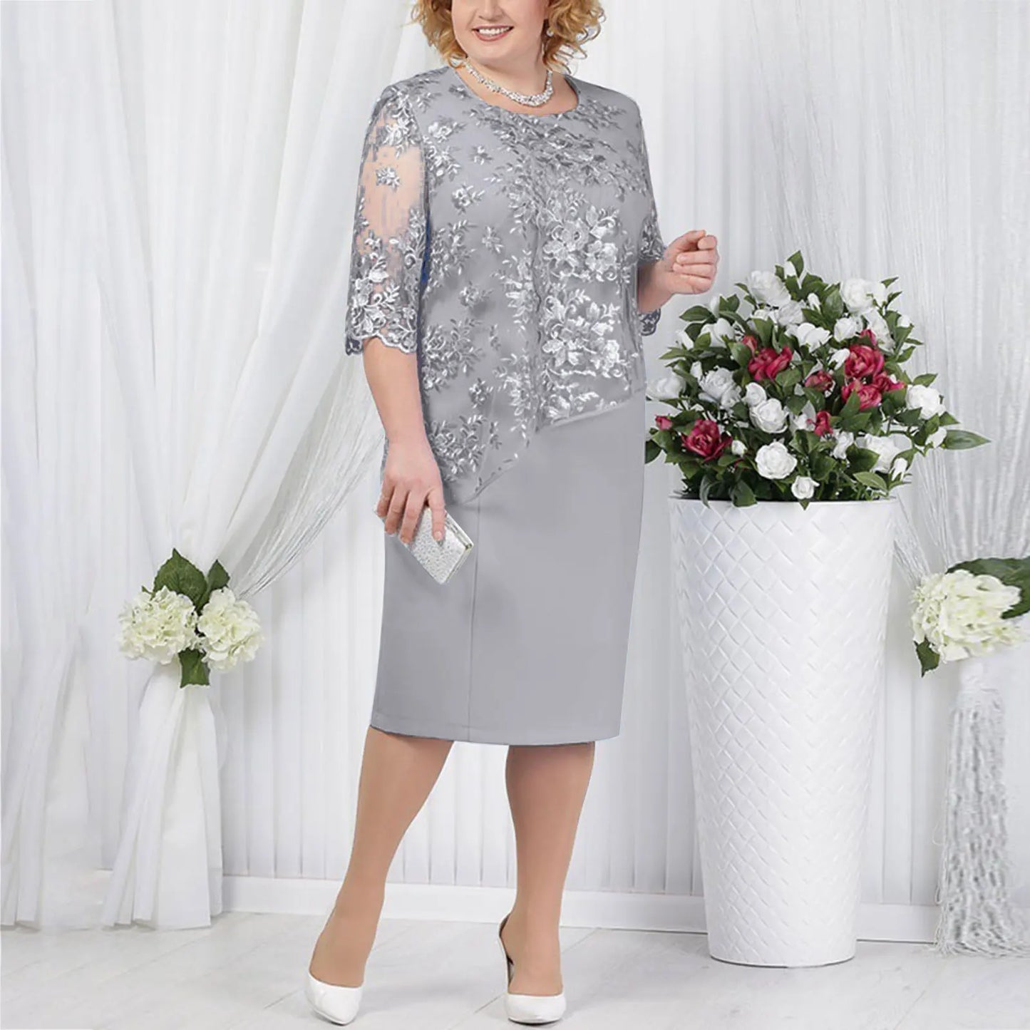 Women's Formal Overlay Dress