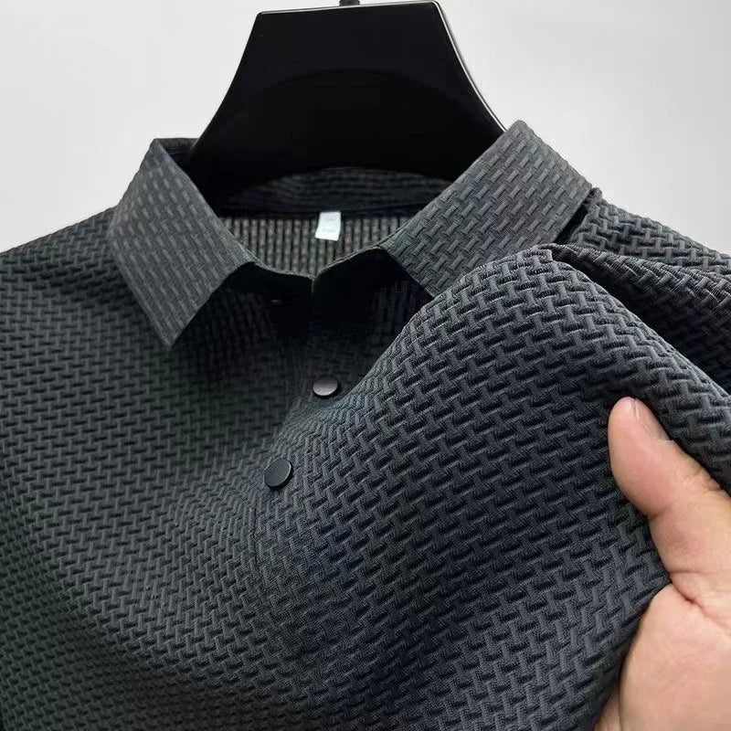 Stanley Men's Polo Shirt Waffle Pattern