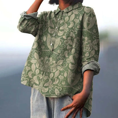 Jasmine | Women Spring Printed Button Top