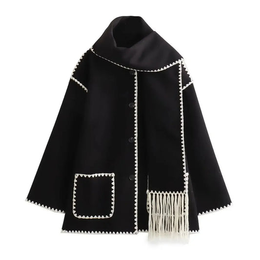 Women's Relaxed Fit Knee-Length Coat Warm - 
Fashinoza
