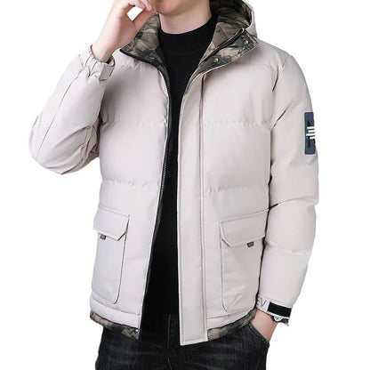 Men's Winter Parkas Windproof Jacket With Hood Multi-Pocket - Fashinoza