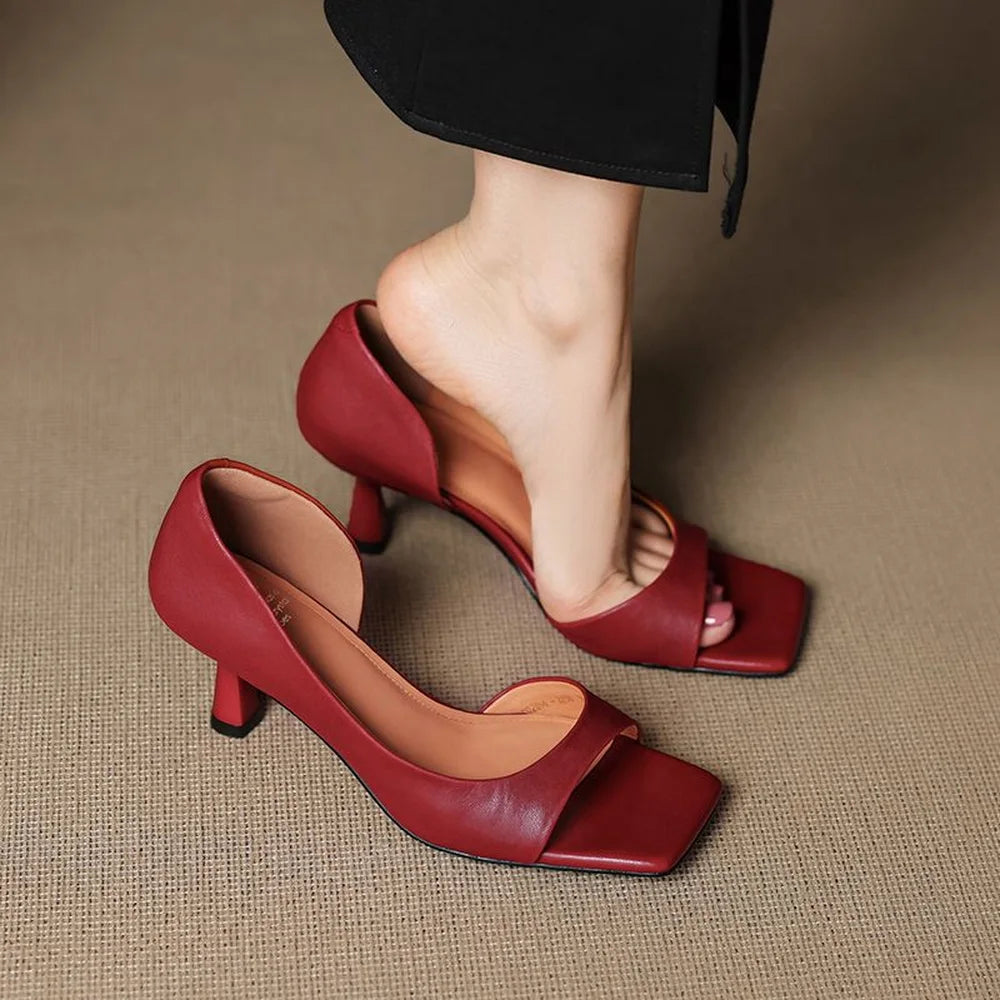Vasanti Women's Leather High Heels - 
Fashinoza