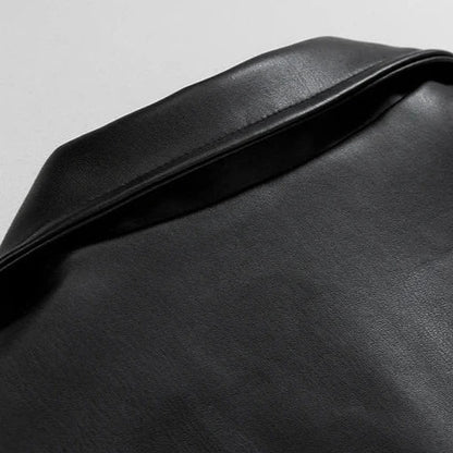 Alexander  | Men’s Oversized Leather Bomber Jacket
