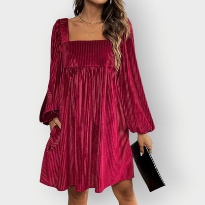 Women's Velvet Backless Dress