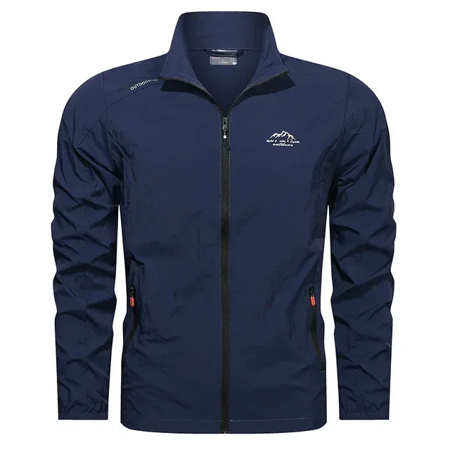 Men's Lightweight Windbreaker Water Resistant Navy