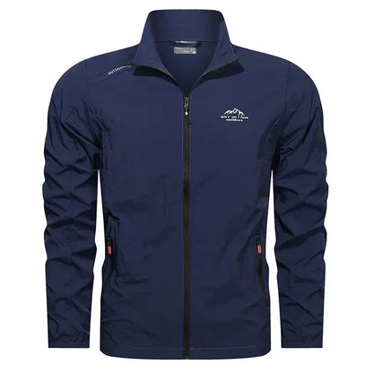 Men's Lightweight Windbreaker Water Resistant Navy