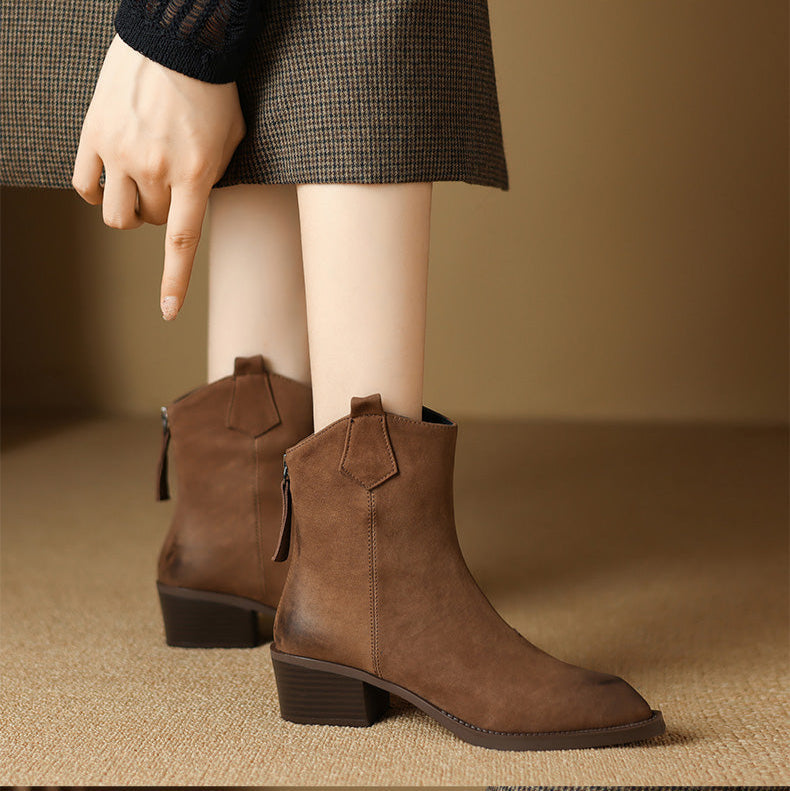 Women's Ankle Boots Block Heel Design
