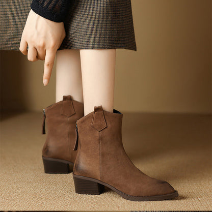 Women's Ankle Boots Block Heel Design