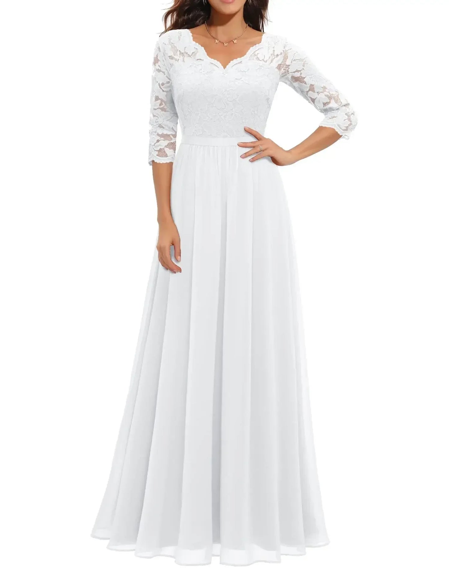Women's Elegant Lace Long Dress