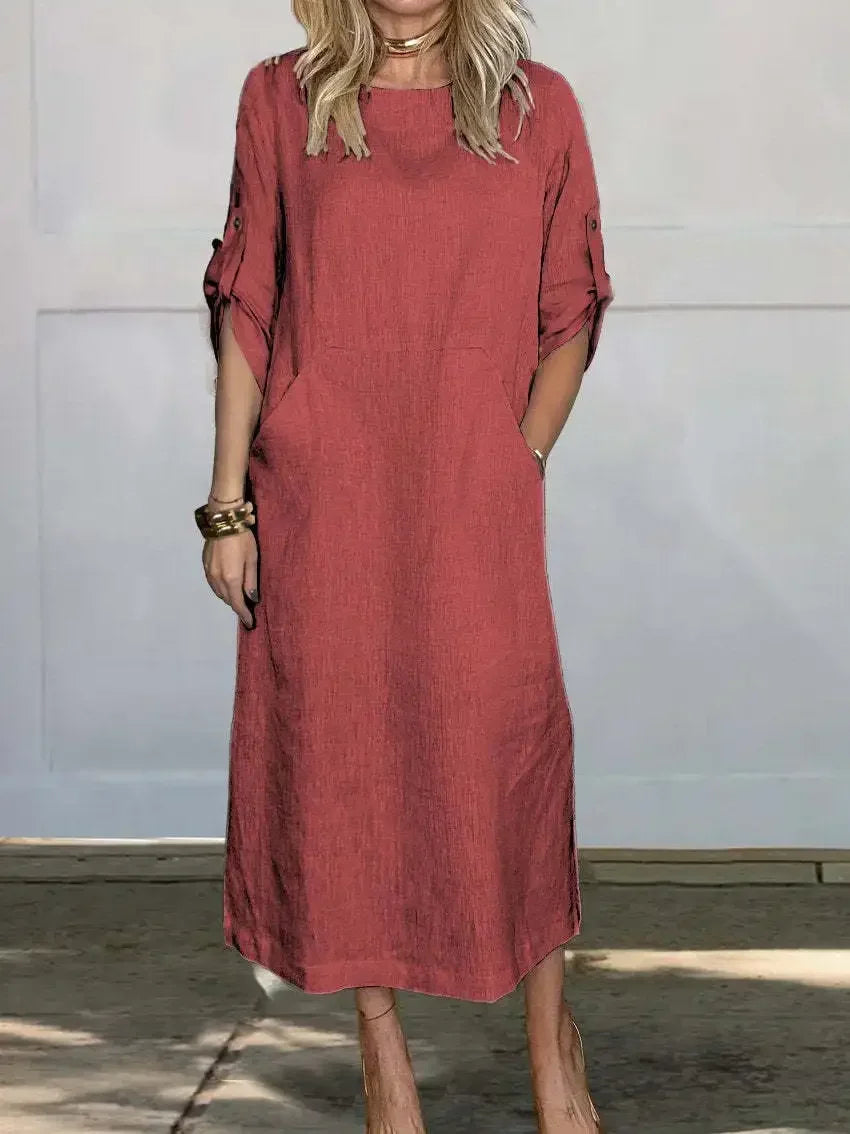 Women's A-Line Draped Evening Dress