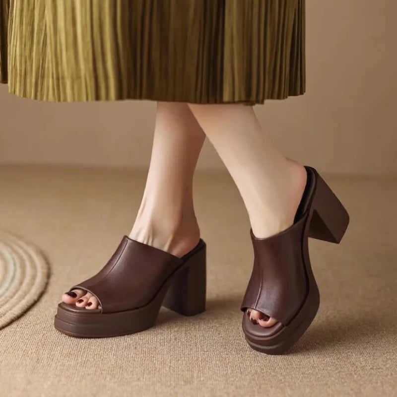 Women's Platform Flat Sandals - Fashinoza