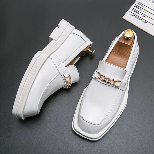 Men's Leather Slip On Shoes - 
Fashinoza