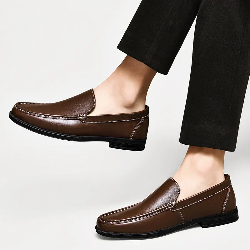 Men's Classic Slip-On Loafers Leather Comfortable