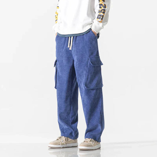 Men's Relaxed Fit Cargo Sweatpants Comfortable Casual - 
Fashinoza