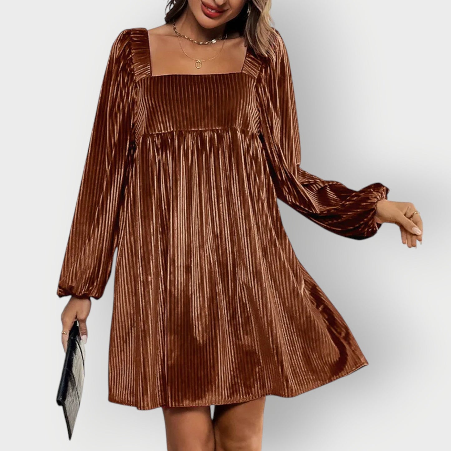 Women's Velvet Backless Dress