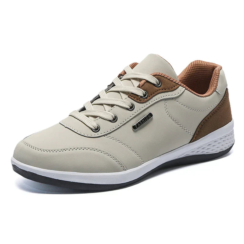 Men's Lace-Up Shoes Leather Comfortable Black