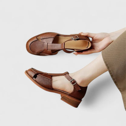 Women's Closed-Toe T-Strap Sandals