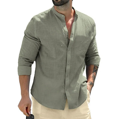 Men's Henley Shirt Breathable - 
Fashinoza